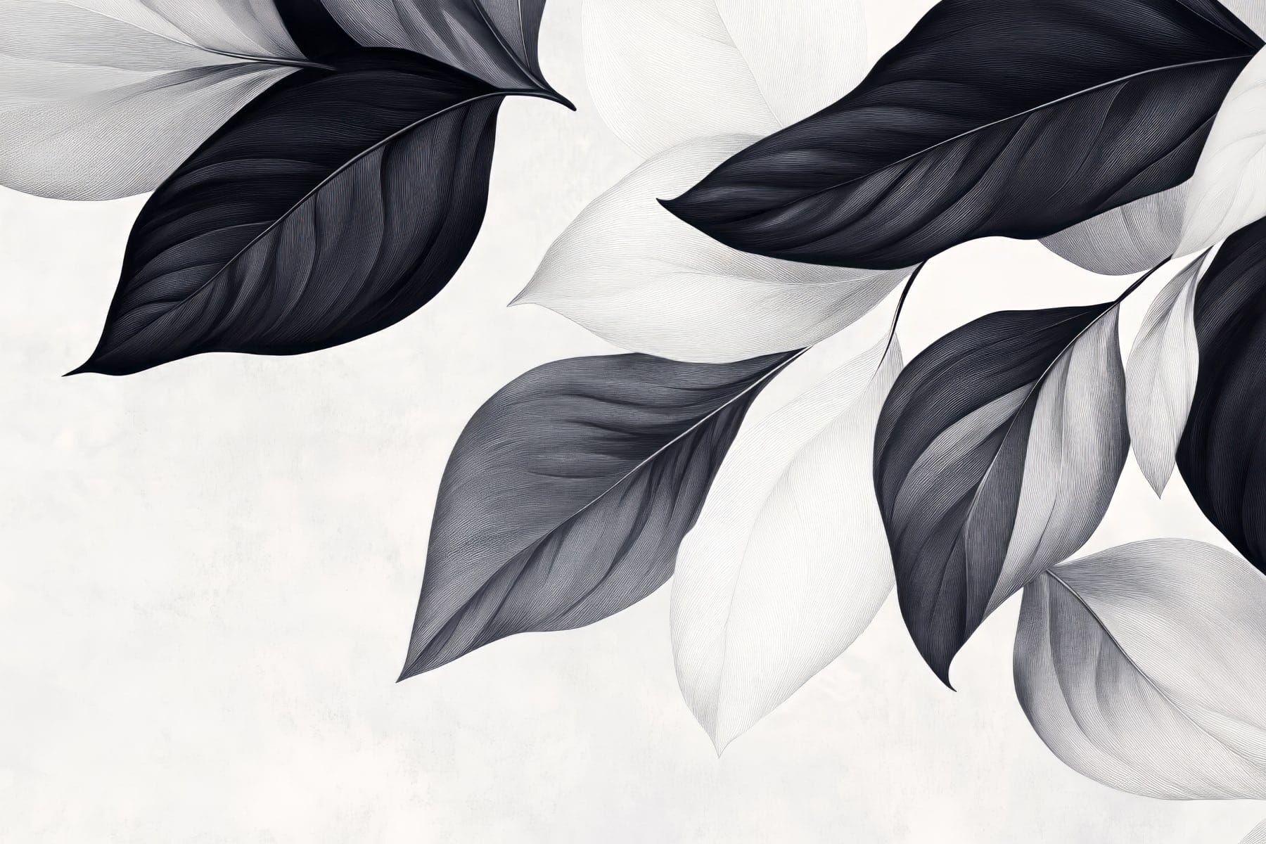 Elegant leaves in monochrome tones