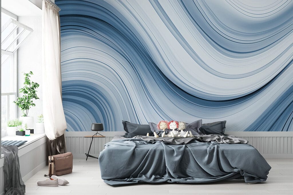 White and grey wavy lines