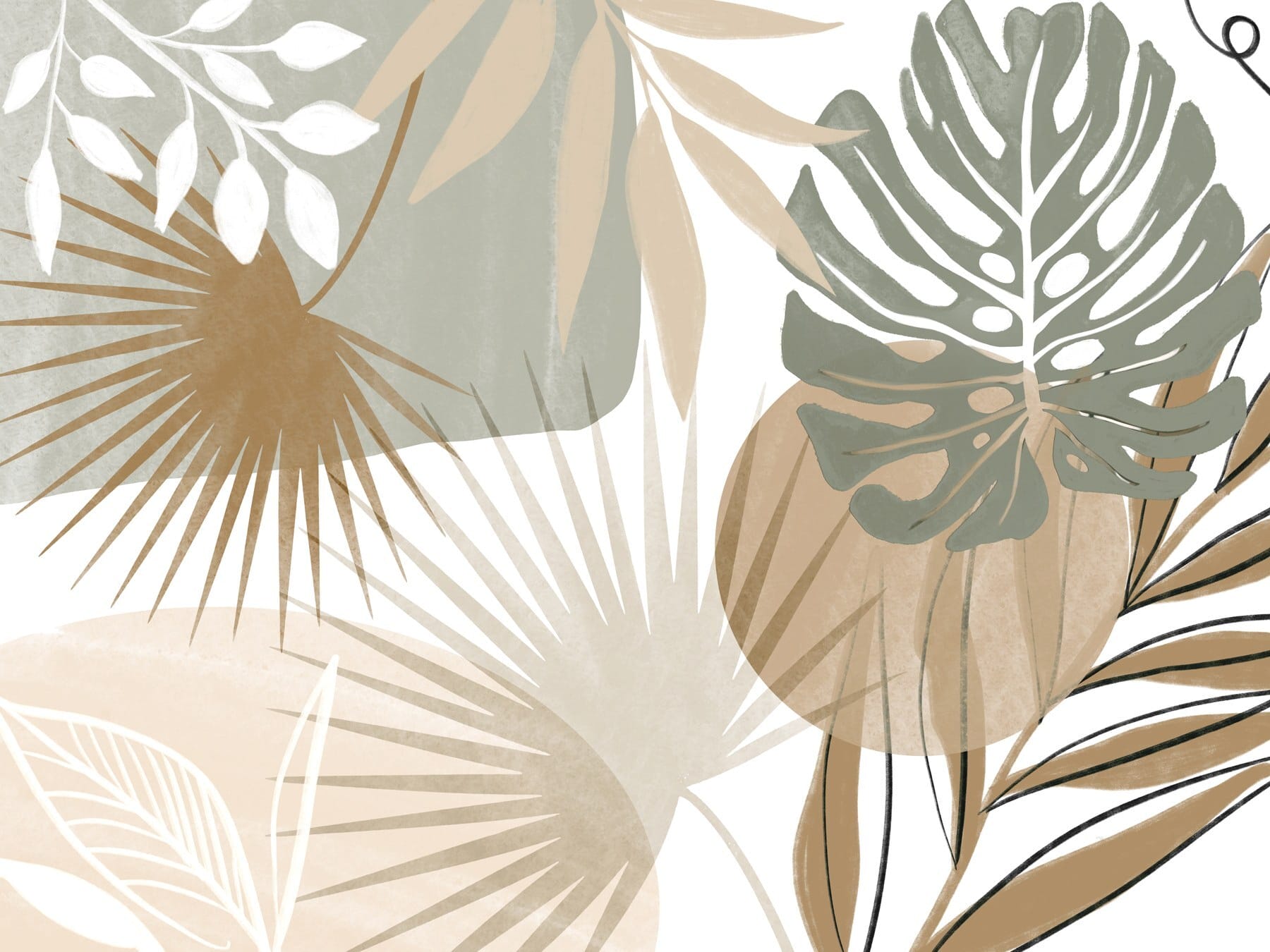 Nature-inspired abstract botanical design