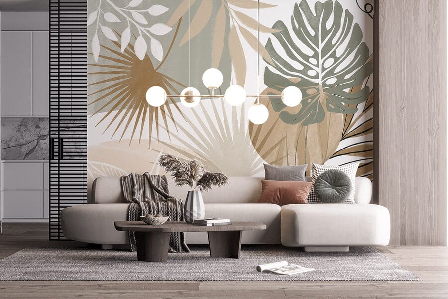 Természet ihlette absztrakt botanikus design