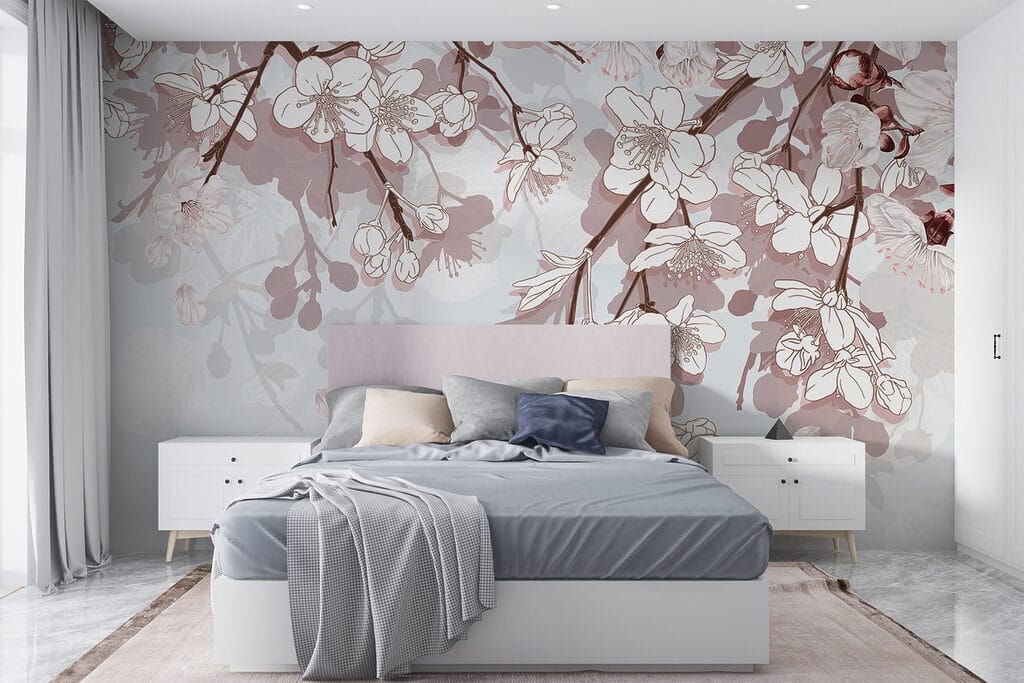 Delicate blossoms in soft hues