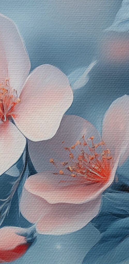 Delicate blooms in soft pastel hues