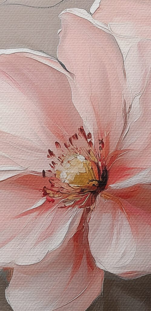 Painting of pink flowers