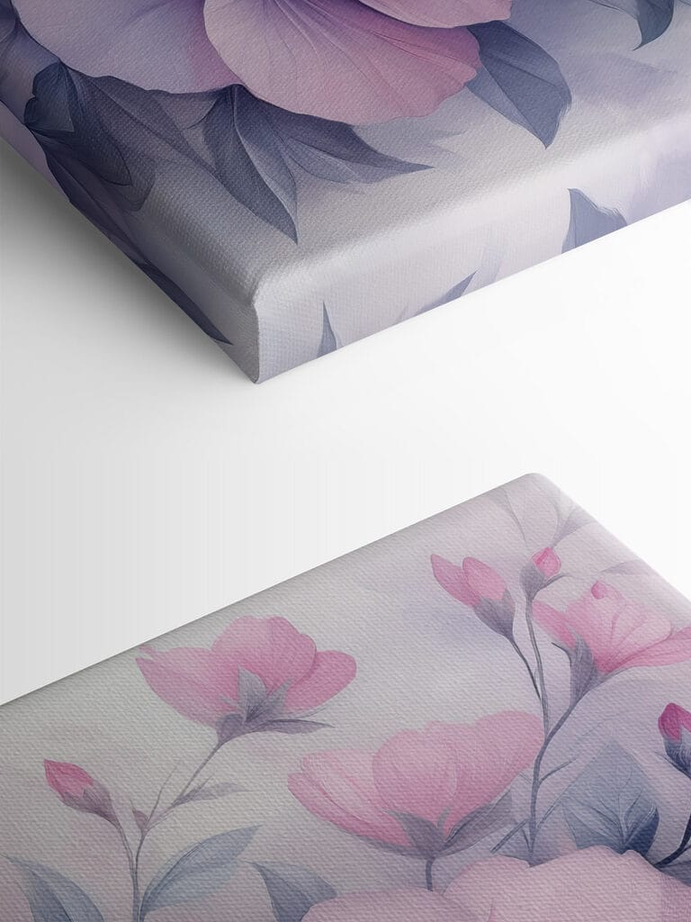 Group of pink and purple flowers