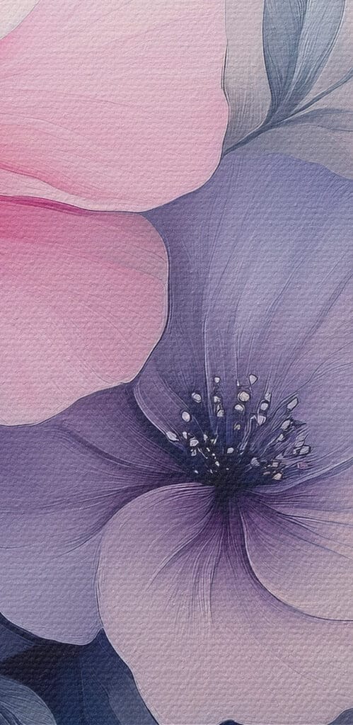 Group of pink and purple flowers