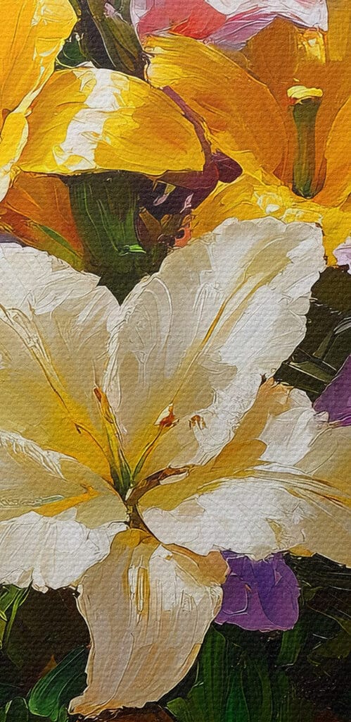Painting of flowers in a vase