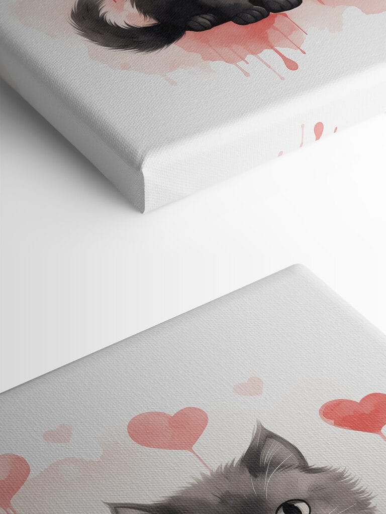 Two cats sitting next to each other