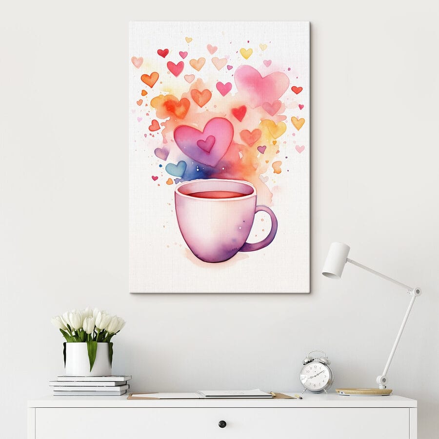 Egy csésze tea szívekkel