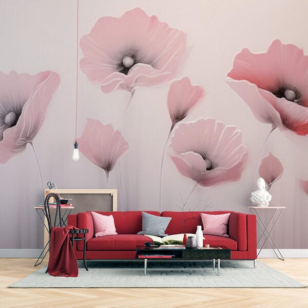 Fotótapéta Virágok festménye a falon (Cikkszám: w03056) Fotótapéta Fotótapéta Virágok festménye a falon (Cikkszám: w03056)