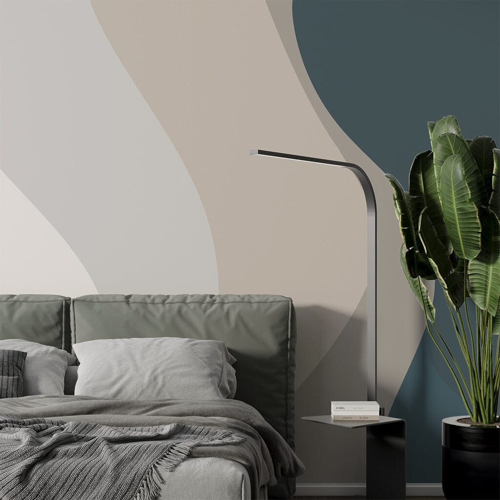 Colorful background with waves