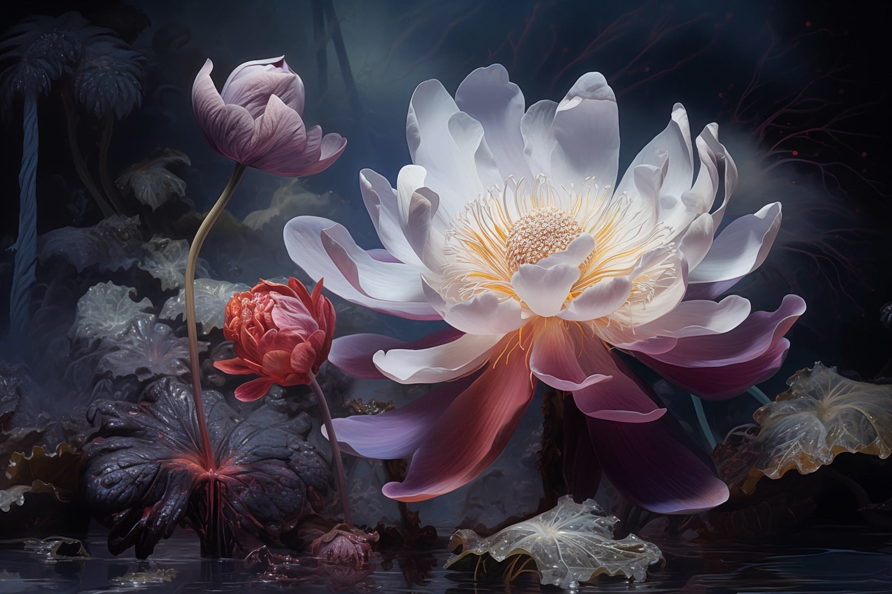 Majestic blooms in tranquil waters Majestic blooms in tranquil waters