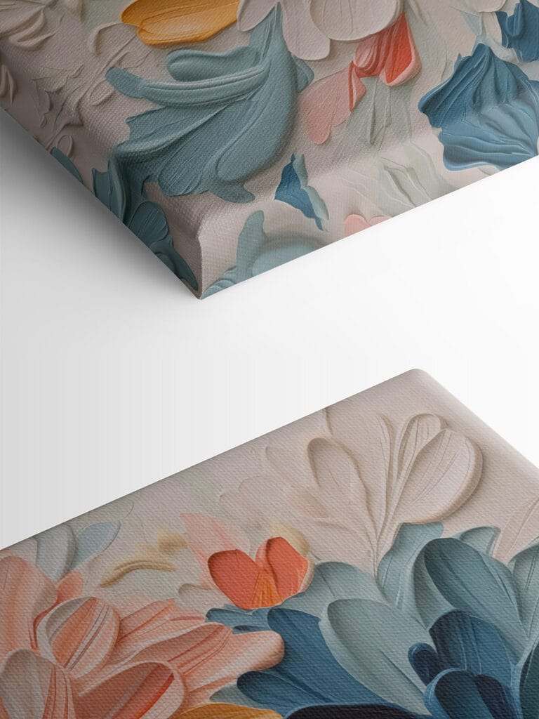 Vibrant floral artwork in bold colors Vibrant floral artwork in bold colors