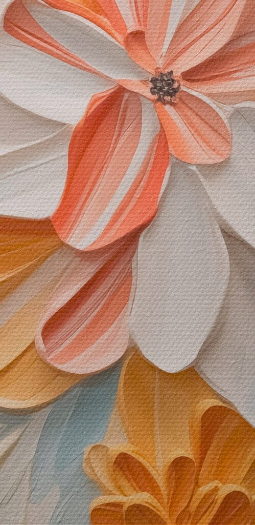Vibrant floral artwork in bold colors Vibrant floral artwork in bold colors