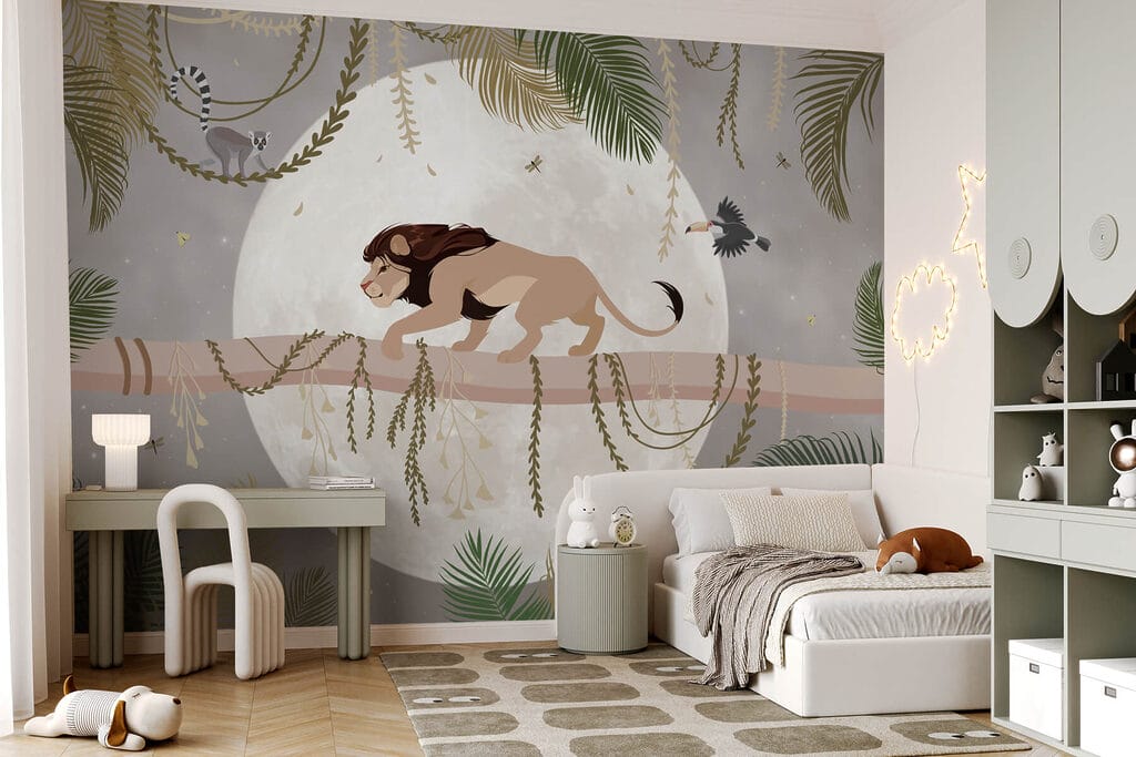 Lion on a tree branch Lion on a tree branch