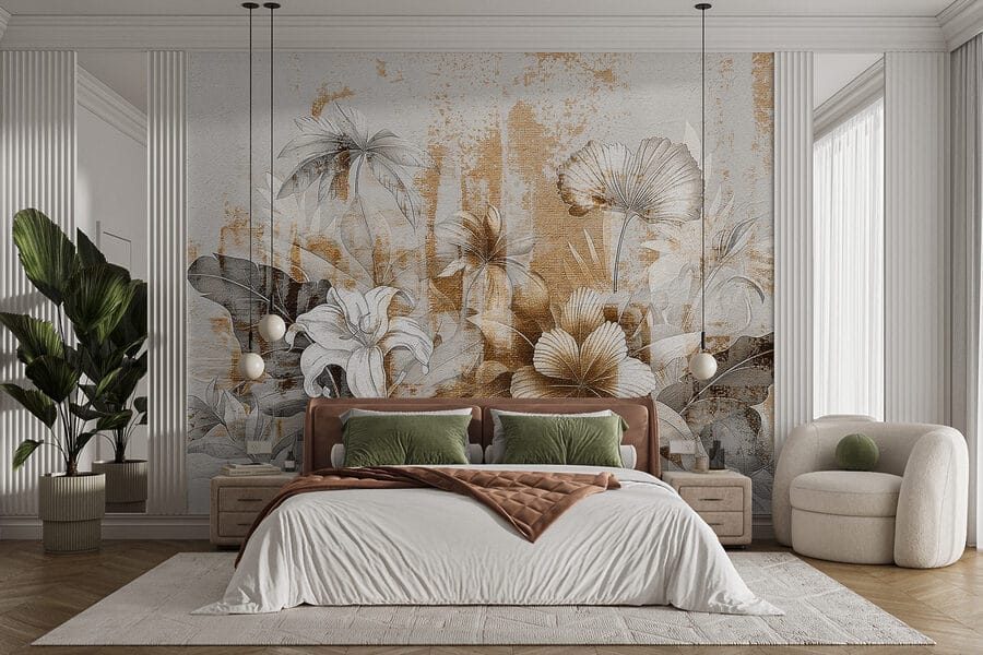 Elegáns virágos design lágy tónusokkal