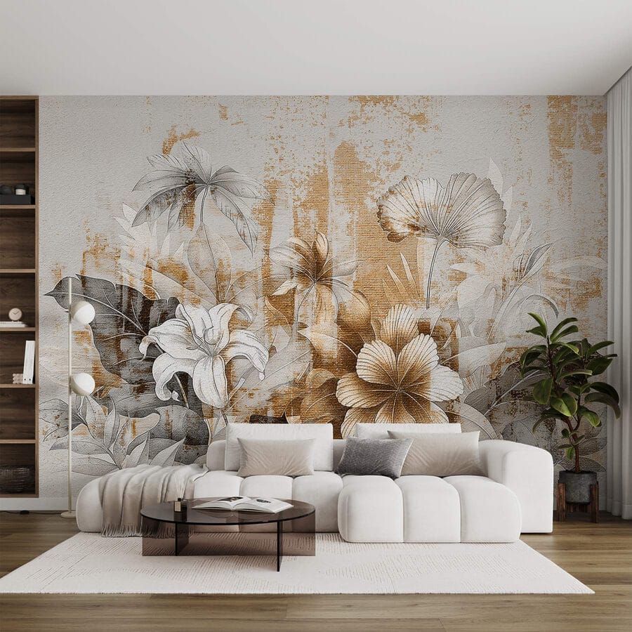 Elegáns virágos design lágy tónusokkal