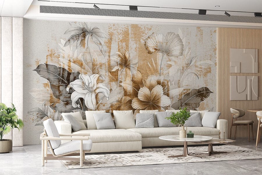 Elegáns virágos design lágy tónusokkal