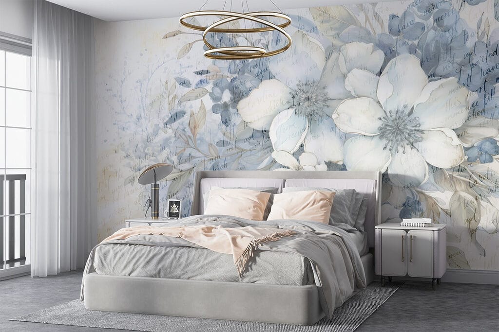 Painting of flowers and leaves