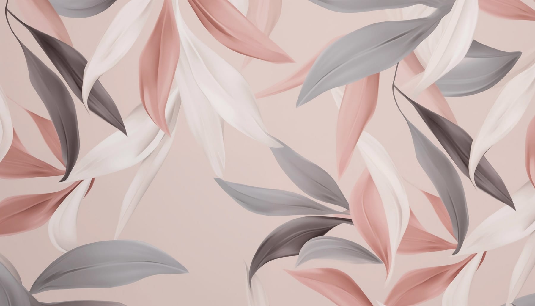 Delicate leaves in soft colors