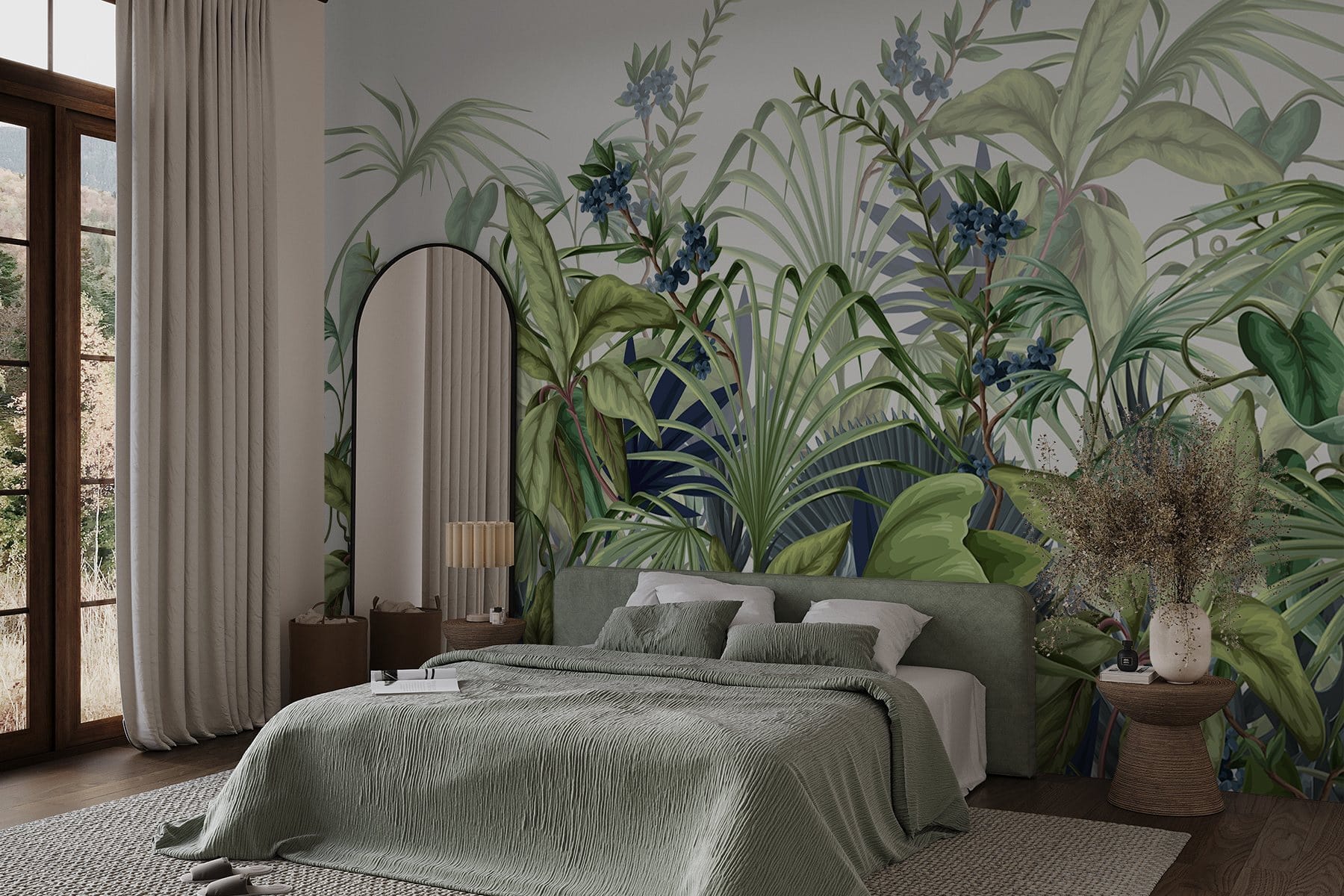 Lush greenery in vibrant display Lush greenery in vibrant display