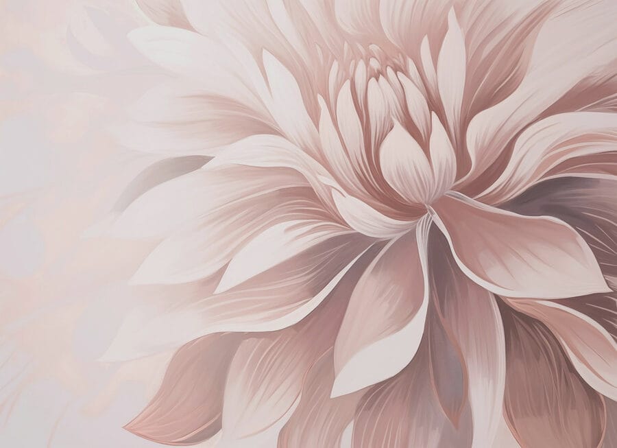 Wall murals Soft petals in gentle hues