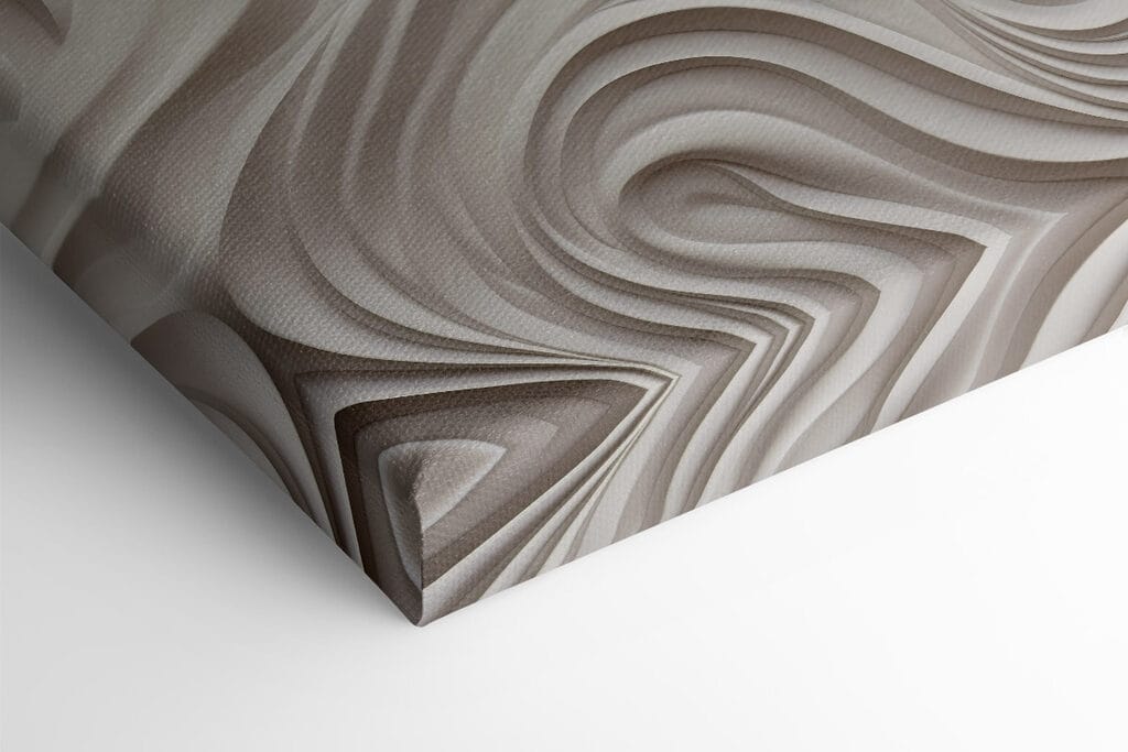 White wall with wavy lines White wall with wavy lines