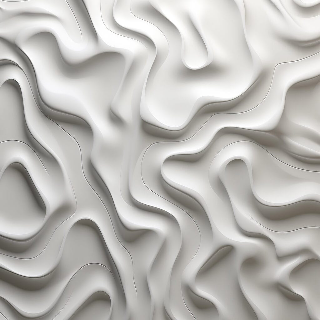 White surface with wavy lines White surface with wavy lines