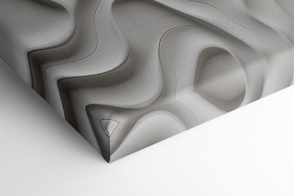 White surface with wavy lines White surface with wavy lines