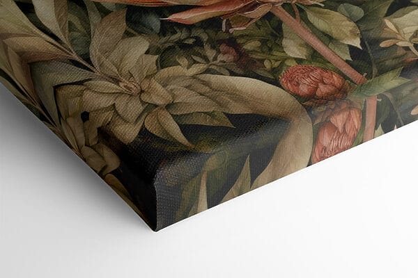 Painting of flowers and leaves