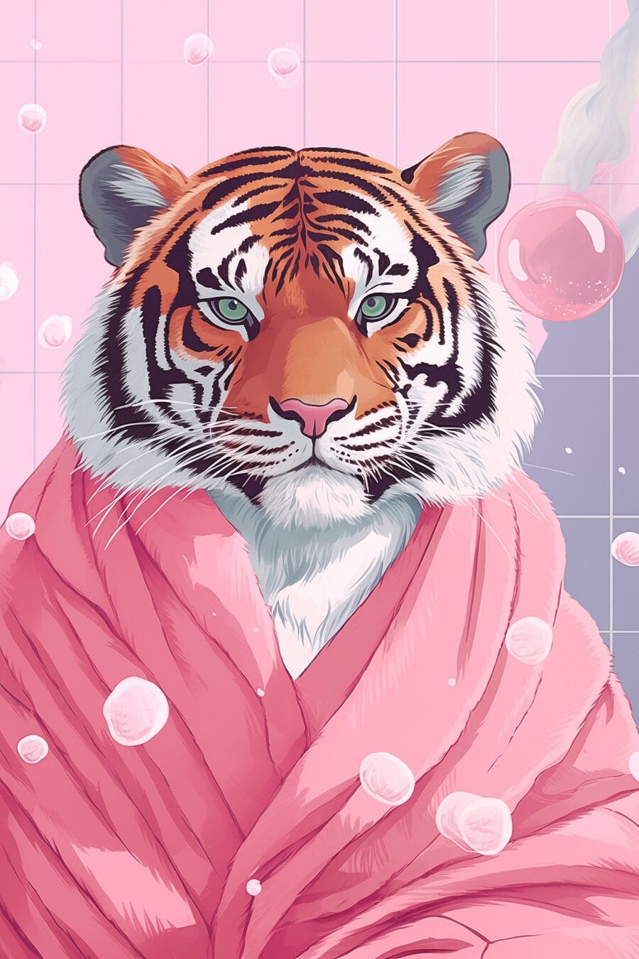 Tigris rózsaszín köntösben