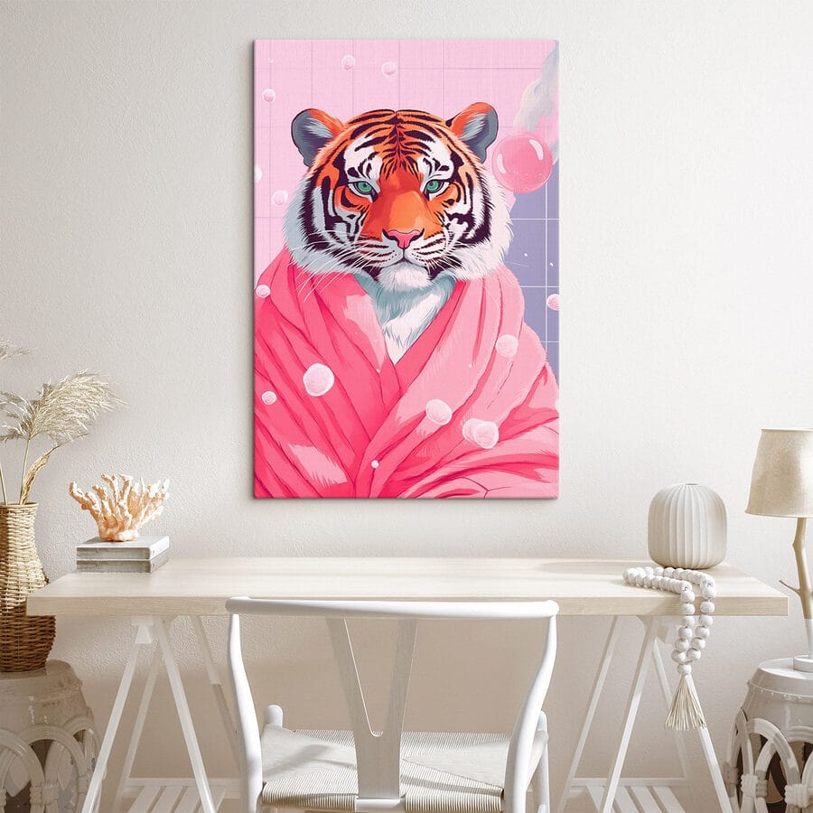 Tigris rózsaszín köntösben