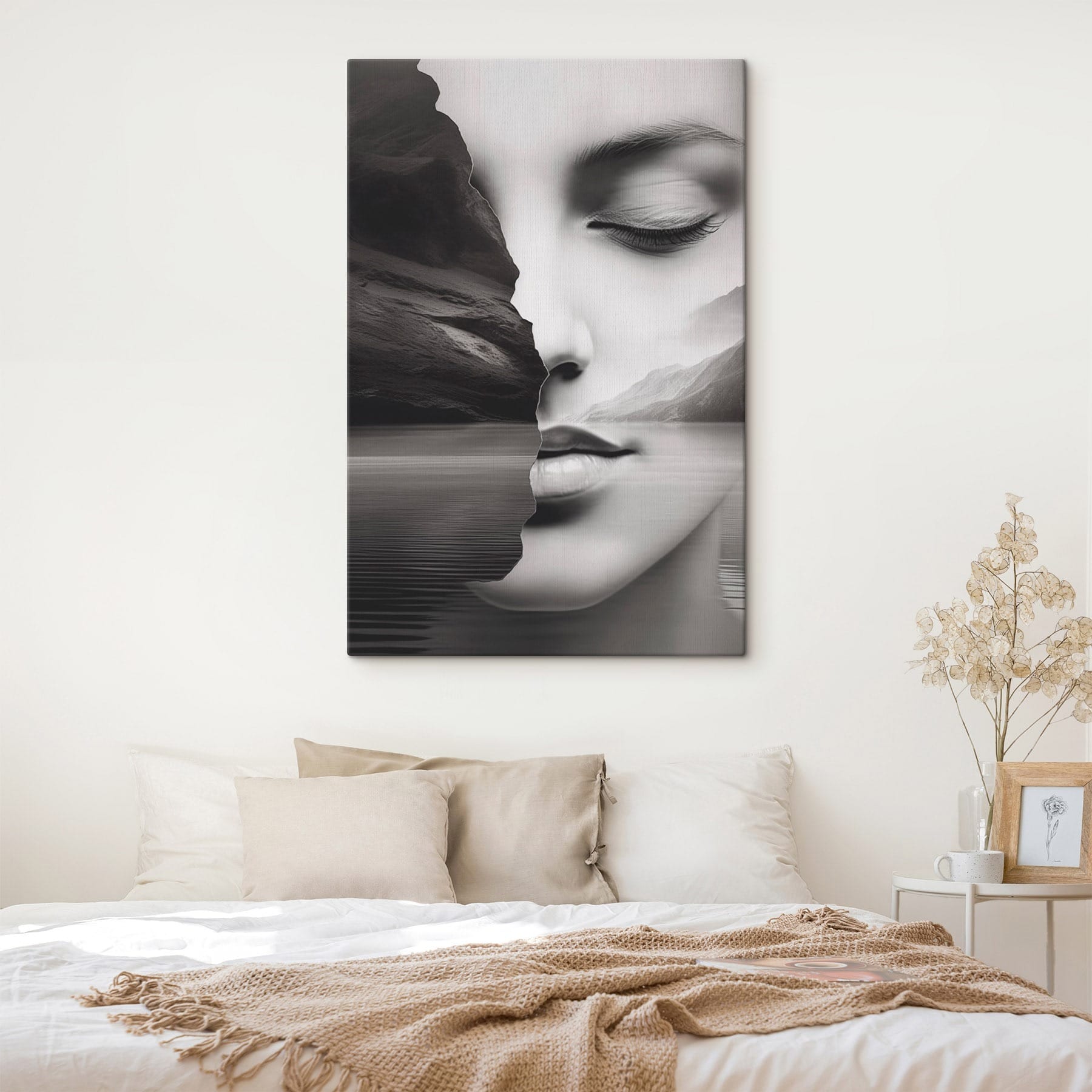 Woman's face and half of a face Woman's face and half of a face