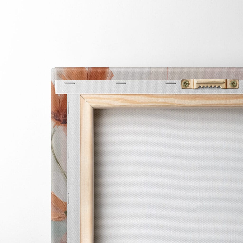 Painting of flowers on a white surface Painting of flowers on a white surface