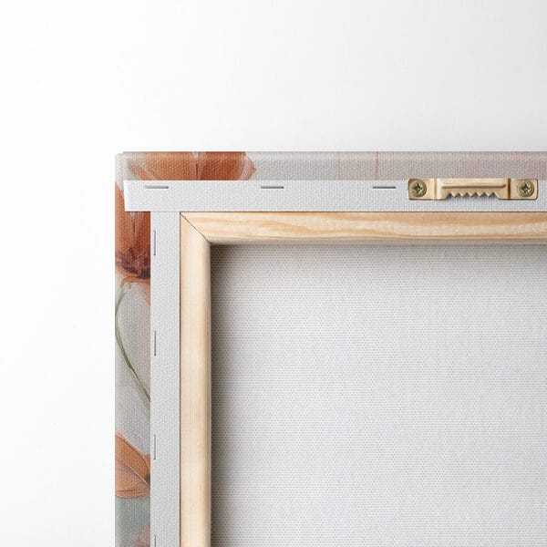 Painting of flowers on a white surface Painting of flowers on a white surface