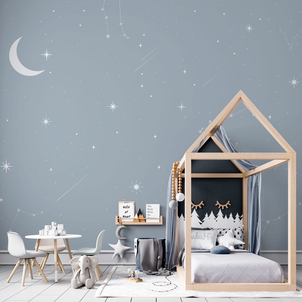 Moon and stars in the sky Moon and stars in the sky