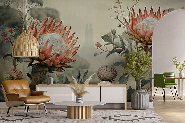 Painting of flowers and plants