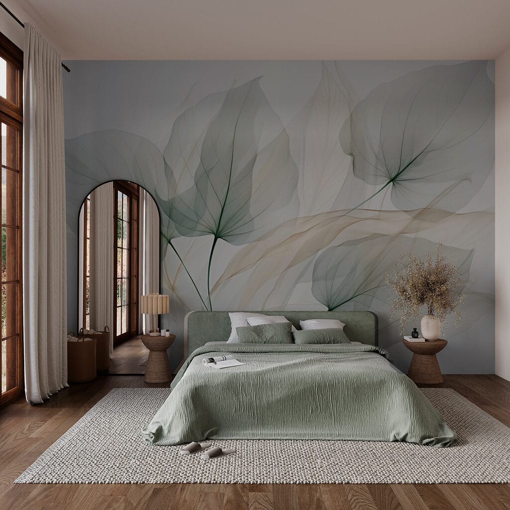 Transparent leaves on a white background Transparent leaves on a white background