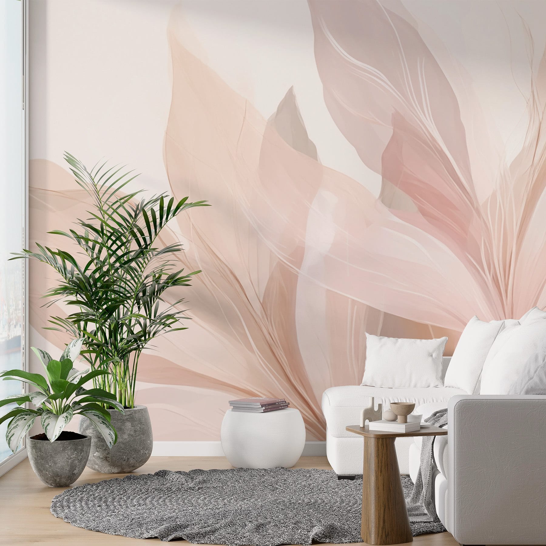 Dreamy pastel leaf compositions