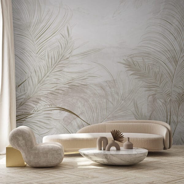 White background with leaves