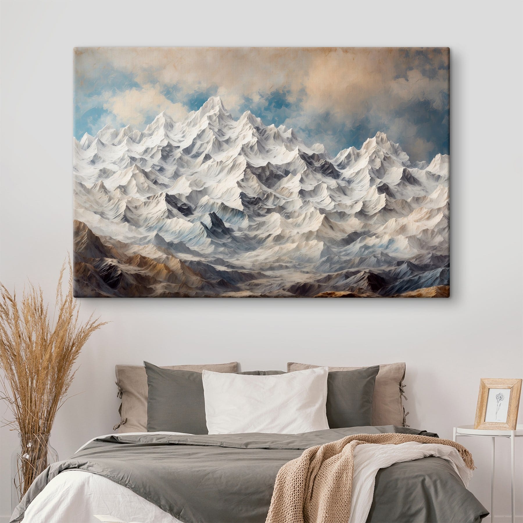 Mountain range with snow