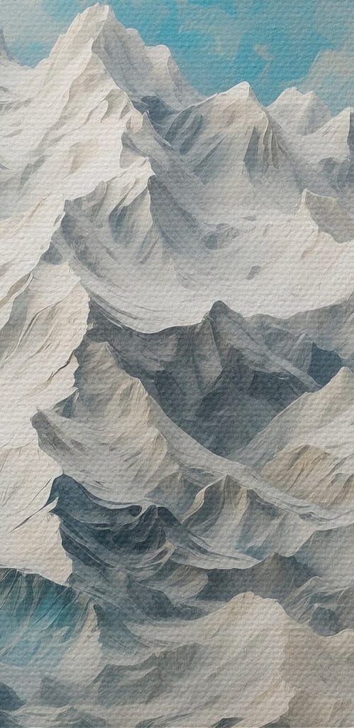 Mountain range with snow