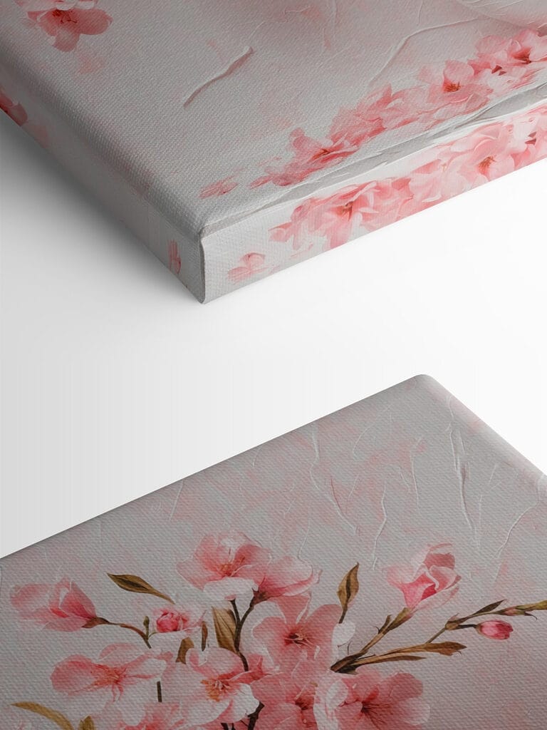 Vase with pink flowers