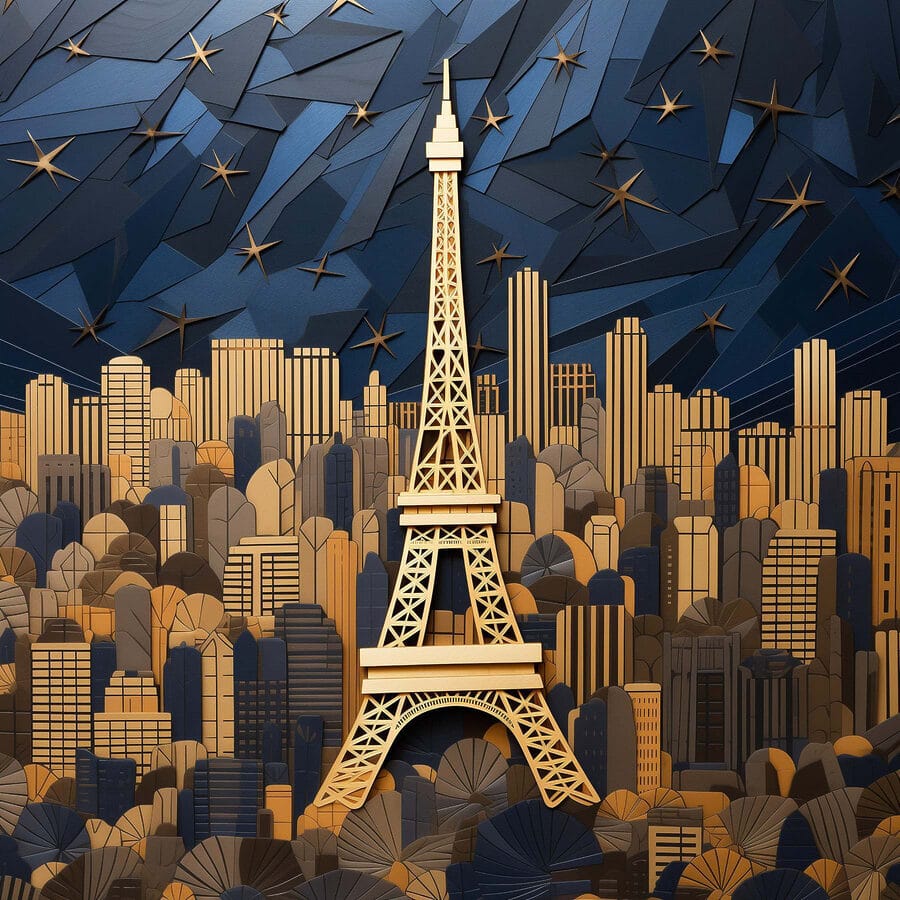 Eiffel-torony a városkép közepén