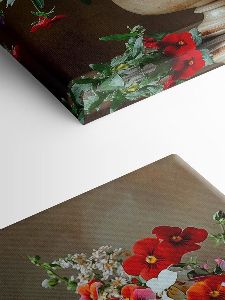 Vase with colorful flowers