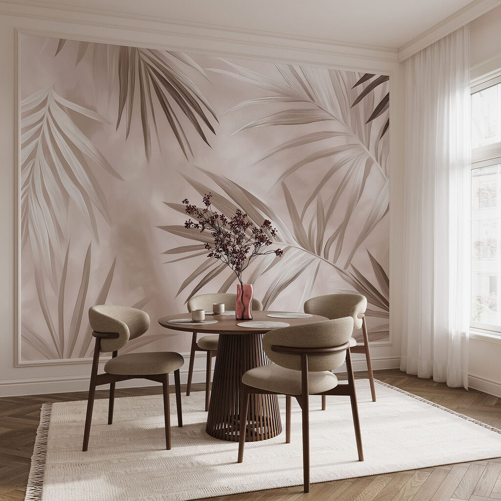 Nature's elegant palm leaves in harmony Nature's elegant palm leaves in harmony