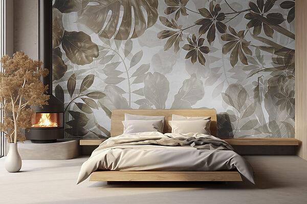 Fotótapéta Fotótapéta Lágy árnyalatú, rétegzett lombozatú művészet (Cikkszám: w08824)