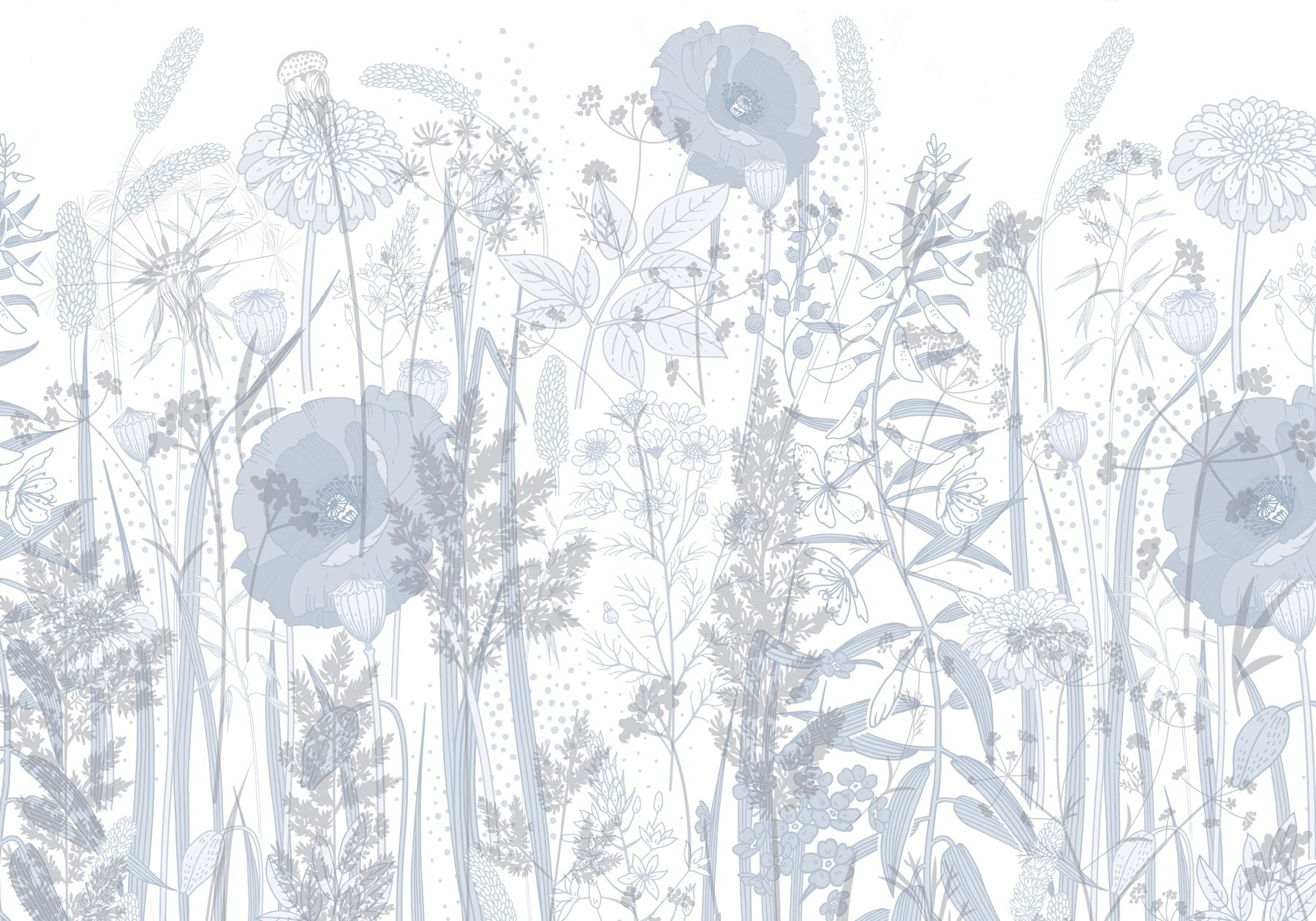 Delicate flowers in soft hues