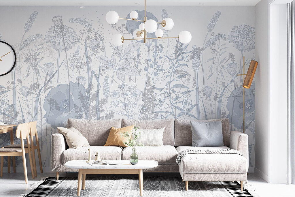 Delicate flowers in soft hues