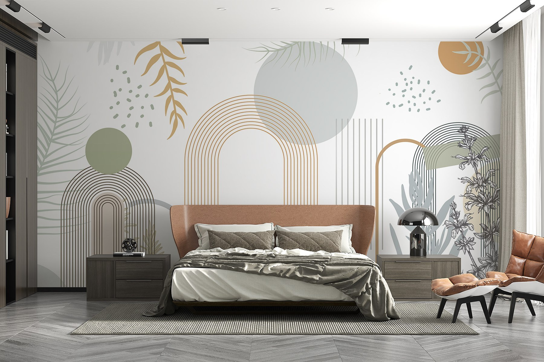 Graphic design of plants and leaves Graphic design of plants and leaves