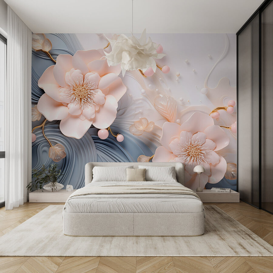 Elegáns virágos design lágy tónusokban